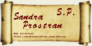 Sandra Prostran vizit kartica